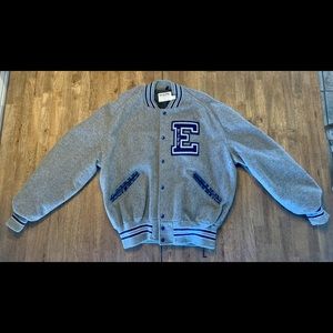 Vintage Wool Letterman DeLong Jacket Mens XL